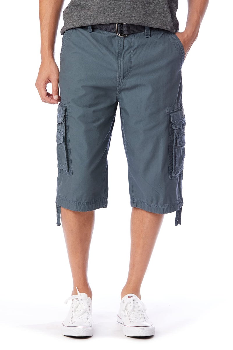 Unionbay Men's Cordova Belted Messenger Cargo Short - Reg and Big and Tall Sizes, grenade, 34